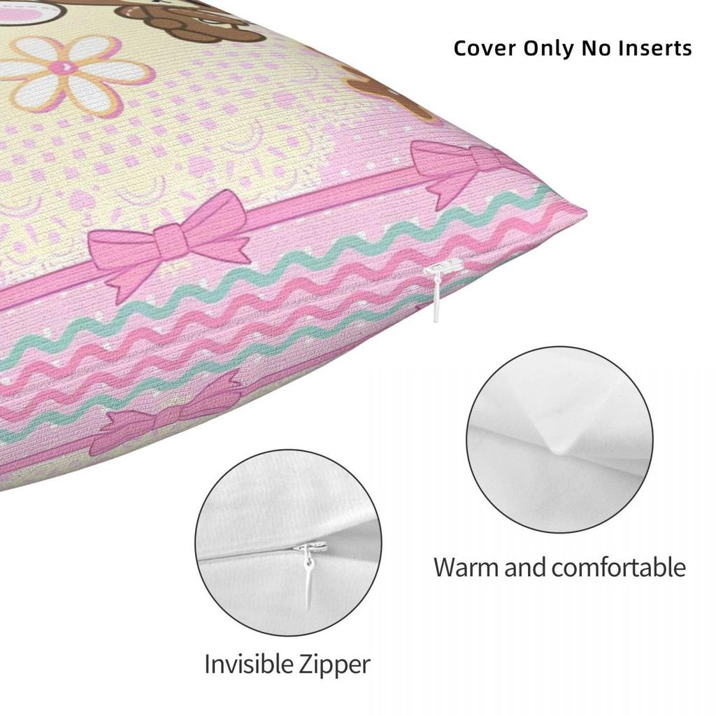 Sugar Rabbit Pillowcase Polyester Cushion Cover Decorative Sugarbunnies Pillow Case Cover Home Square 45*45cm