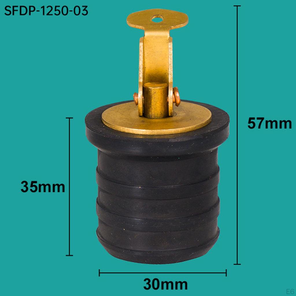 Brass Drain Plug Boat Sturdy Accessories Easy To Install Direct Replaces Rubber