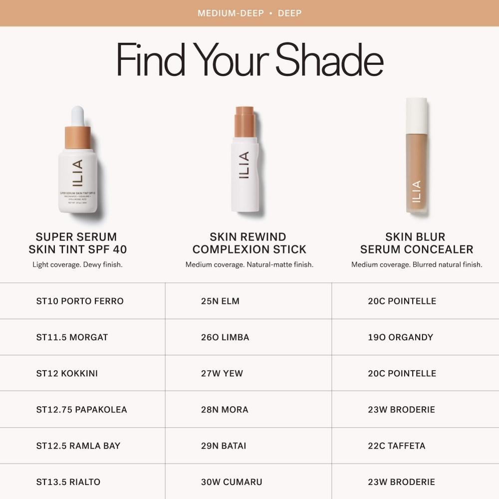 Ilia Skin Blur Serum Concealer With 12 Hour Wear .2 Fl Oz 6ml Taffeta 22c Medium With Cool Undertones