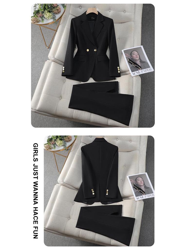 Women's Red Suit Jacket – Spring/Autumn Professional Formal Wear – Elegant Host Annual Meeting Attire – High-End Workwear Set