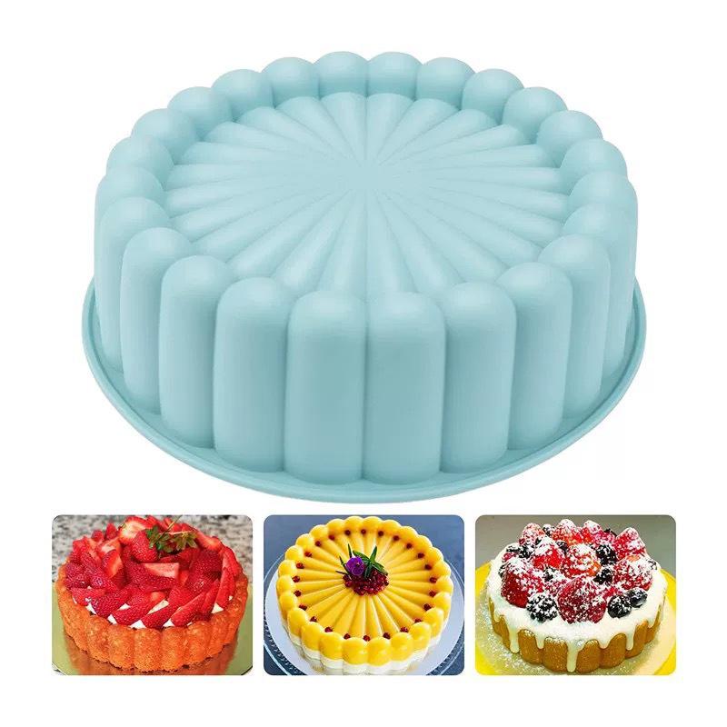 Sunflower Cake Pan 7.87/10.04 Inch Round Cake Baking Pan Nonstick Silicone Cake Molds For Anniversary Cheesecake Bread Mould