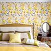 Żółta Świeża Kwiatowa Samoprzylepna Tapeta Winylowa Peel and Stick Ręcznie Malowany Akwarelowy Wzór do Salonu Dekoracja Domu