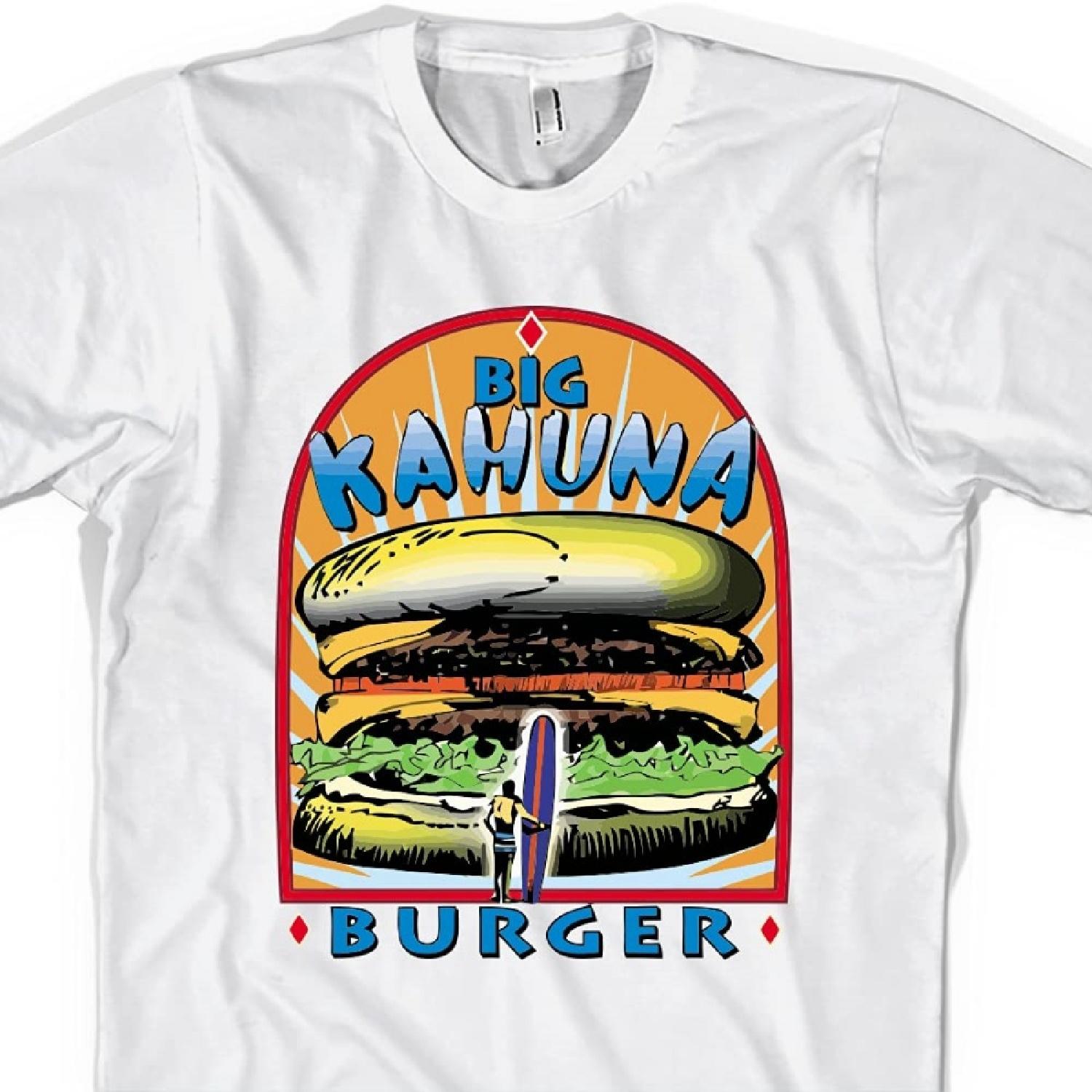 Футболка Big Kahuna Burger - Ретро футболка 90-х, футболка Квентина Тарантино, футболка культового фильма, роял с сыром S белый