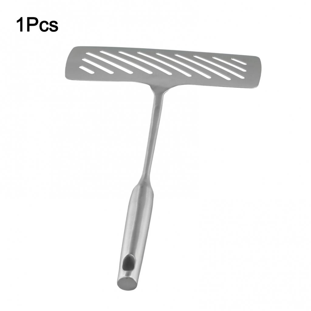 Sturdy Stainless Steel Fish Spatula with Wide Slotted Design for Frying