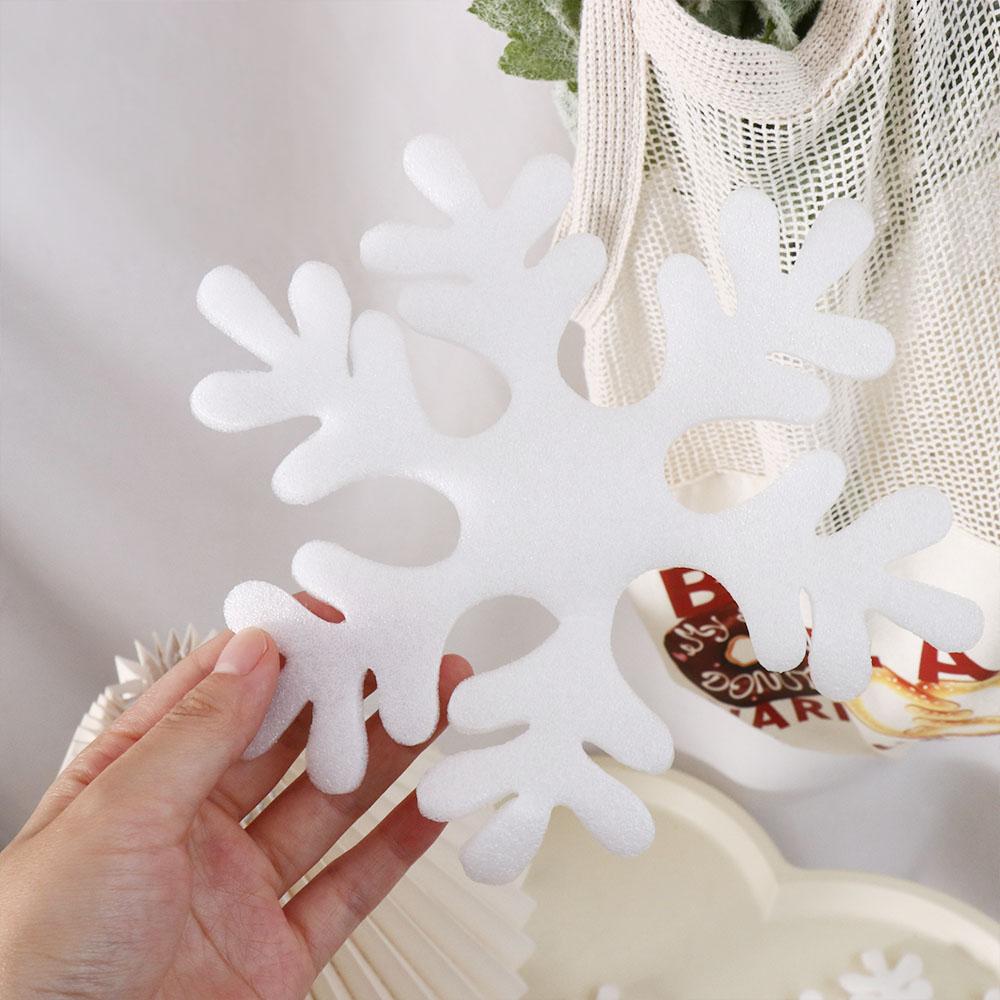 6Pcs Large Foam Snowflake Fake Christmas Snowflakes Ornaments Reusable Xmas Tree Pendants  DIY