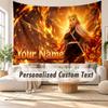 Custom Name Wall Hanging Tapestry,Demon Slayer Decorative Backdrop Tapestry For Dorm Home