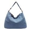 Denim Tote Bag For Women Large Capacity Casual Street Style With Zipper Closure