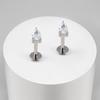 Titanio G23 ASTM F136 Lágrima Gota de Agua CZ Rosca Interna Stud para Labret Tragus Monroe Cartílago Hélice Piercing de Oreja