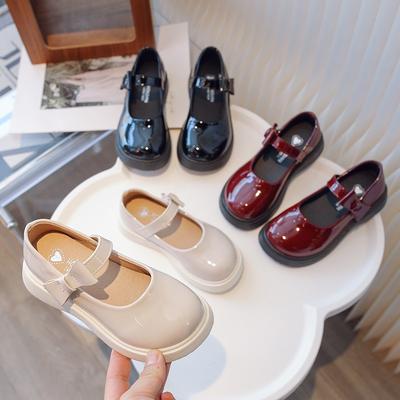 Sapatos de couro estudantis infantis, sapatos individuais para crianças