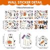Cross-border new Halloween white ghost glass window decorative window sticker bat pumpkin window decal