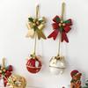 NUCHI Luminous Wrought Iron Bow Bell Christmas Tree and Shop Window Decoration