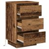 Nightstand Reclaimed Wood Look 39 x 34.5 x 65 cm Engineered Wood