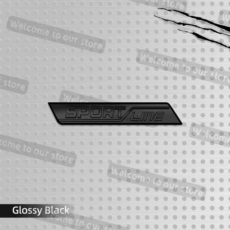 JBIW9 3D Metal Car Styling Sport Line Grille Emblem Side Decals Rear Trunk Body Badge For Skoda VRS Octavia Scala Vision Rapid Kodiaq