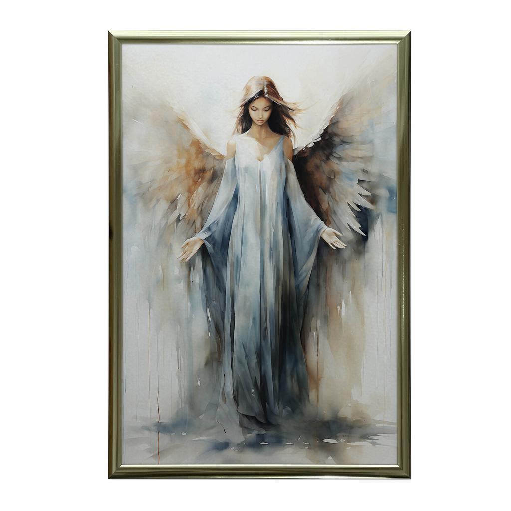 Blue Angel Spiritual Charm Blue Angel Spiritual Charm, 70X100 Cm, Black Aluminum Frame, 230 Gsm Matte Paper