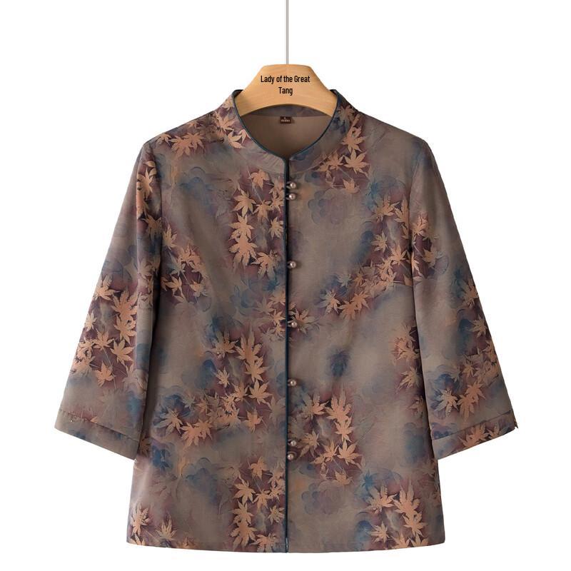 

YUZHAOLIN Women s Loose-Fit Seven-Quarter Sleeve Shirt 2XL