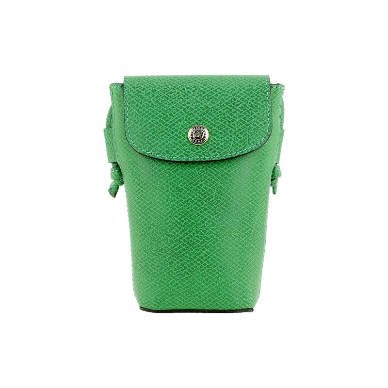 Longchamp Épure Gold Metallbeschläge Klappenverschluss Leder Schulter Crossbody Handy Tasche Damen Taschen Grün 34193HYZ129