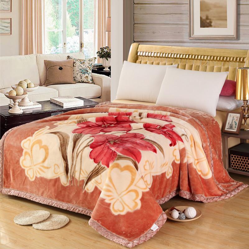 Double-Layer Thickened Fleece Blanket for Single or Double Use Autumn/Winter Cover Blanket