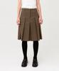 Beulaunyadeu W Pleated Midi Skirt, Brown