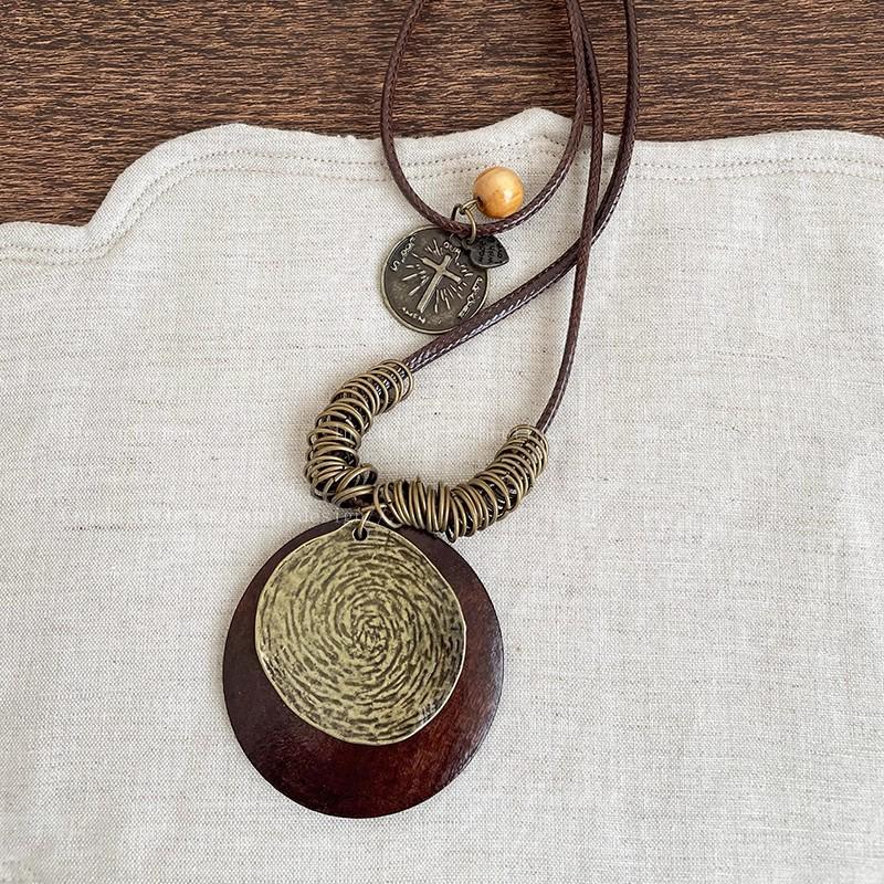 Bohemian Ceramic Necklace: Vintage Ethnic Long Sweater Chain & Zen Choker