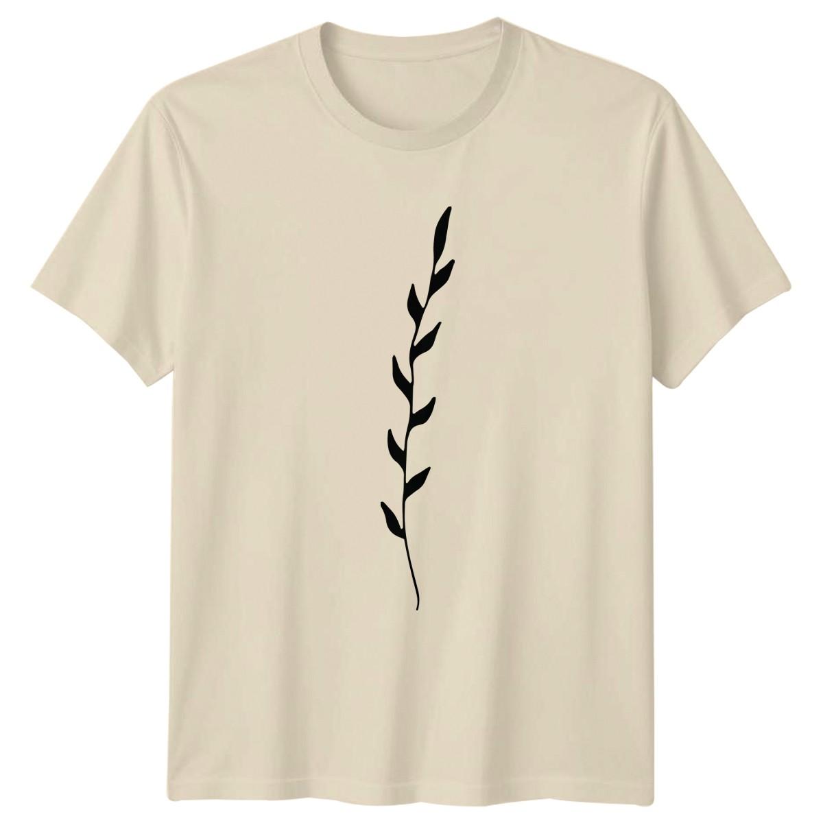 Minimalist Botanical Vine Leaf Design T-Shirt Vine Art Nature XXXXL
