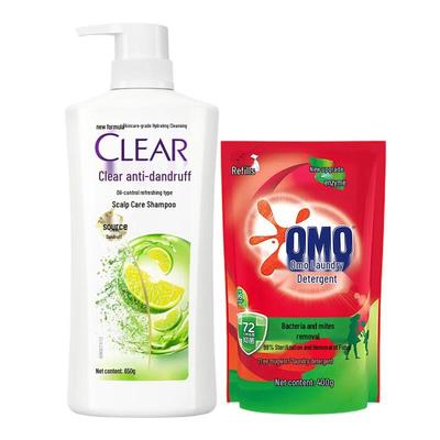 Clear Anti-Dandruff Shampoo & Omo Laundry Detergent Bundle