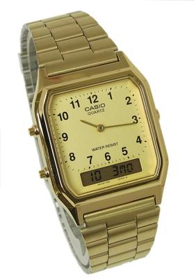 CASIO Casio STANDARD Günstige Casio Uhr Herren Damen Analog Digital Ana-Digi Metall Gold AQ-230GA-9B [Artikel]