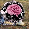 1PC Rose Butterfly Umbrella-8-Rib Reinforced, Automatic Open, Lightweight & Durable, Cute Fashion Accessory for Outdoor-P0701