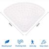 54x54cm Fan Shaped Bathroom Anti Slip Mat, Shower and Cooling Mat, Hotel Bathroom, Restroom, Shower Room, Floor Mat, Massage