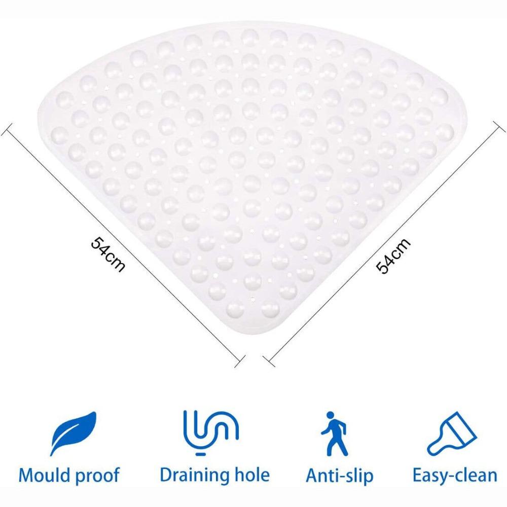 54x54cm Fan Shaped Bathroom Anti Slip Mat, Shower and Cooling Mat, Hotel Bathroom, Restroom, Shower Room, Floor Mat, Massage