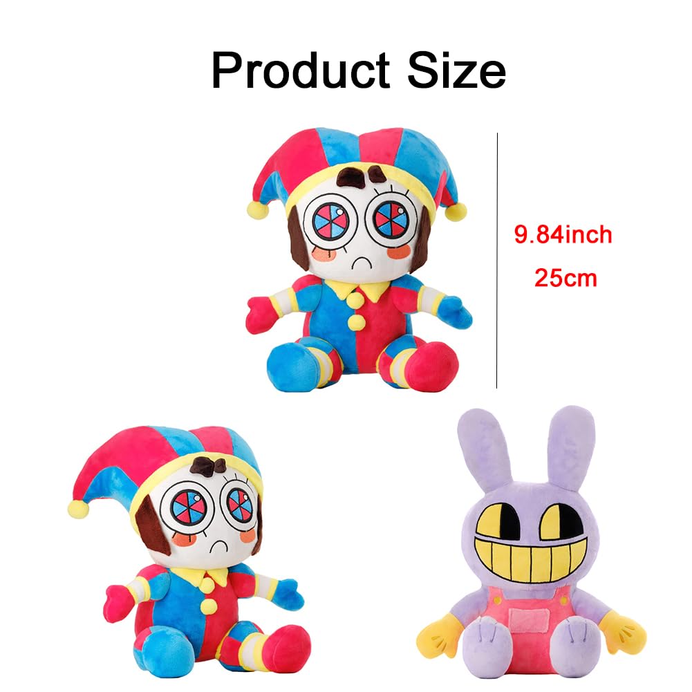 Amazing Digital Circus Plush Toys Pomni and Jax Stuffed Animal Doll Toys for Children Boys Girls Christmas Birthday Gift