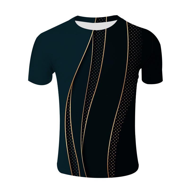 3D Digital Printing T-Shirt Teen Men's Short Sleeve Top Versatile Breathable