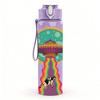 1PC Retro UFO Desert Scene 750ml Color Plastic Sports Water Bottle Leakproof Flip Straw Lid Suitable for Sports Office Home Use