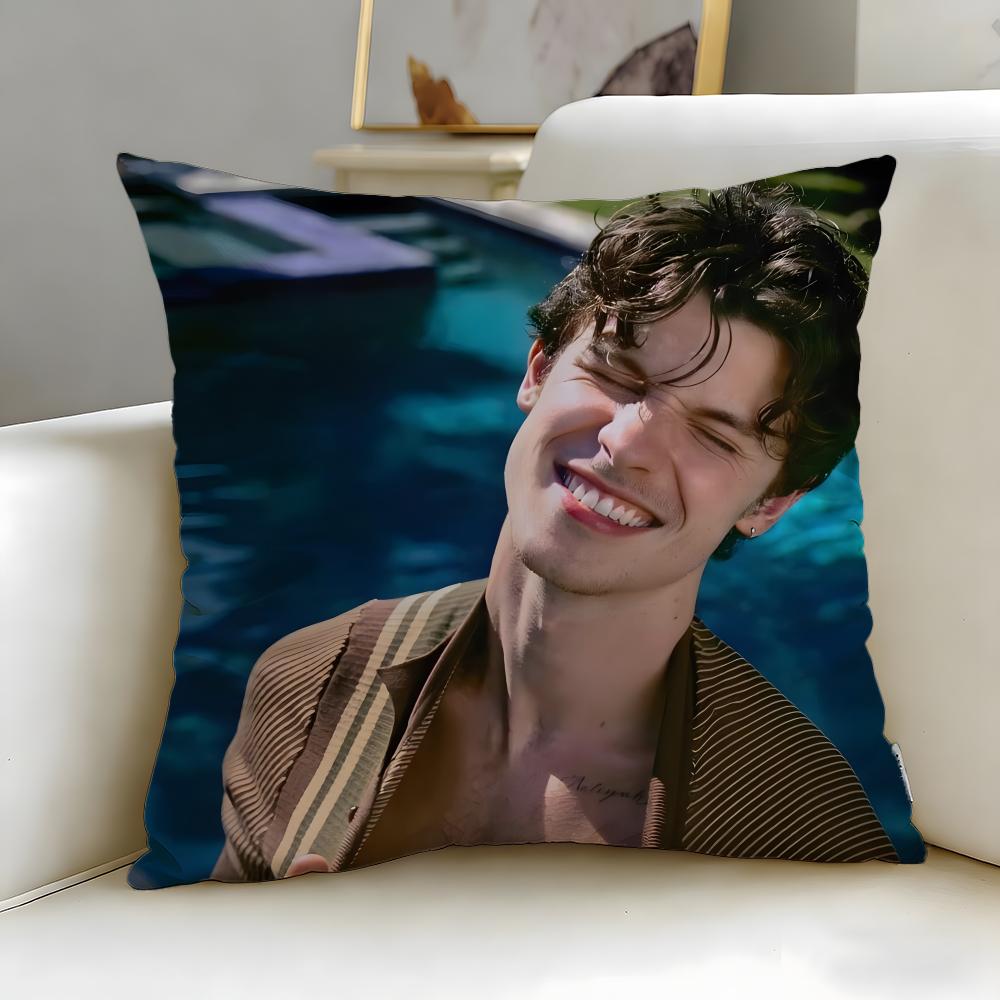 popular singer Shawn Mendes Cushion Cover Soft & Easy-Wash Pillow Case – Versatile for Couch, Bed, Travel and Office