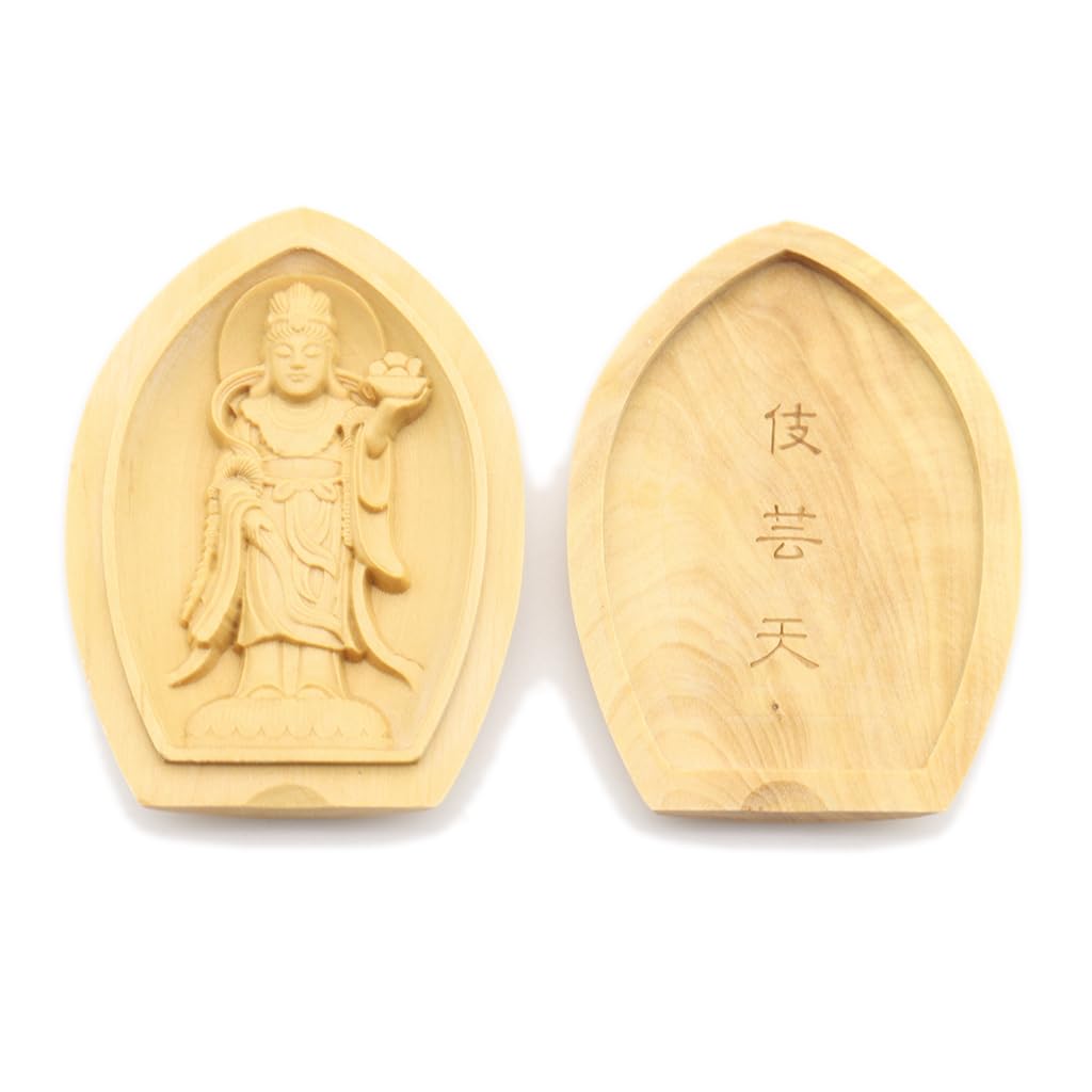 

special Buddhist statue Gigaiten incense holder Buddha Guardian deity width wood carving made from cypress wood 17543 Kurita s [Guardian deity]