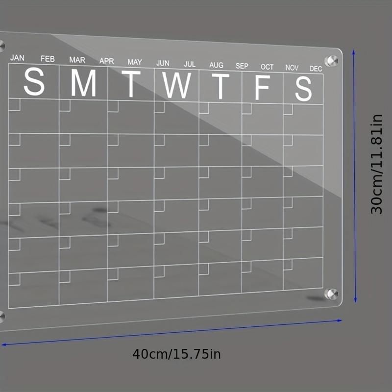 Acrylic Calendar Board, Refrigerator Magnetic Suction Calendar, Home Message Board Schedule