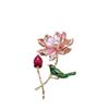 Enamel Lotus Brooch High-end Niche Flower Brooch High-end Retro Pin Accessories Clothing Batch Female