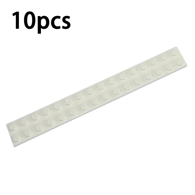 10PCS Size 2x16 Dot Plate MOC Assemble Particles DIY Building Blocks 2*16 Figures Bricks Educational Creative Toy for Kid 4282