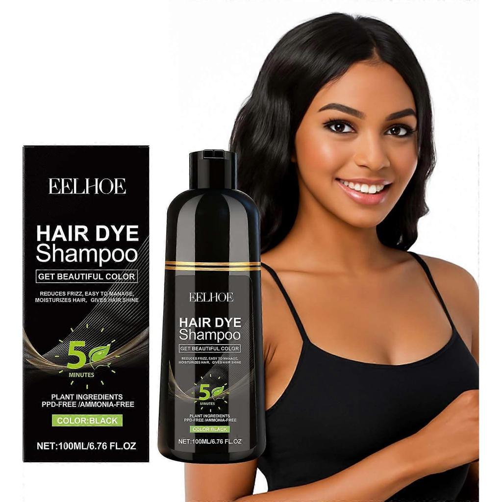 Eelhoe Black Hair Shampoo Provides Natural Hair Color, Moisturizing, Smooth, Light And Even Coloring For Shampooing And Hair Care