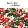 100pcs Mixed Christmas Resin Accessories Decorative DIY Craft Kit with Snowmen Reindeer Christmas Jewelry Ornaments Supplies Kid