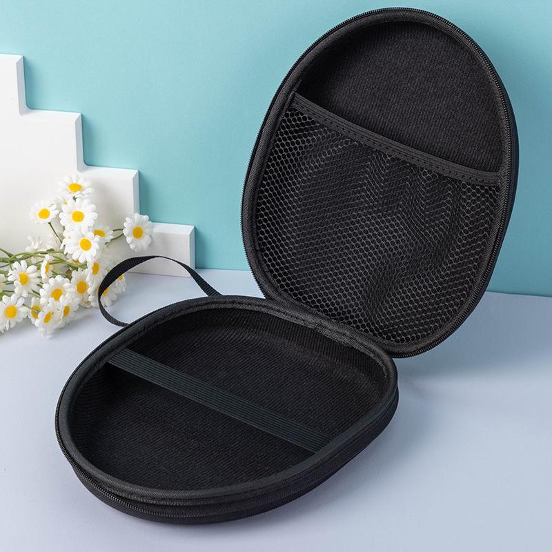 Foldable EVA Anti-Fall Portable Headphone Storage Bag with Zipper for Large Neck-Hanging Bluetooth Headphones