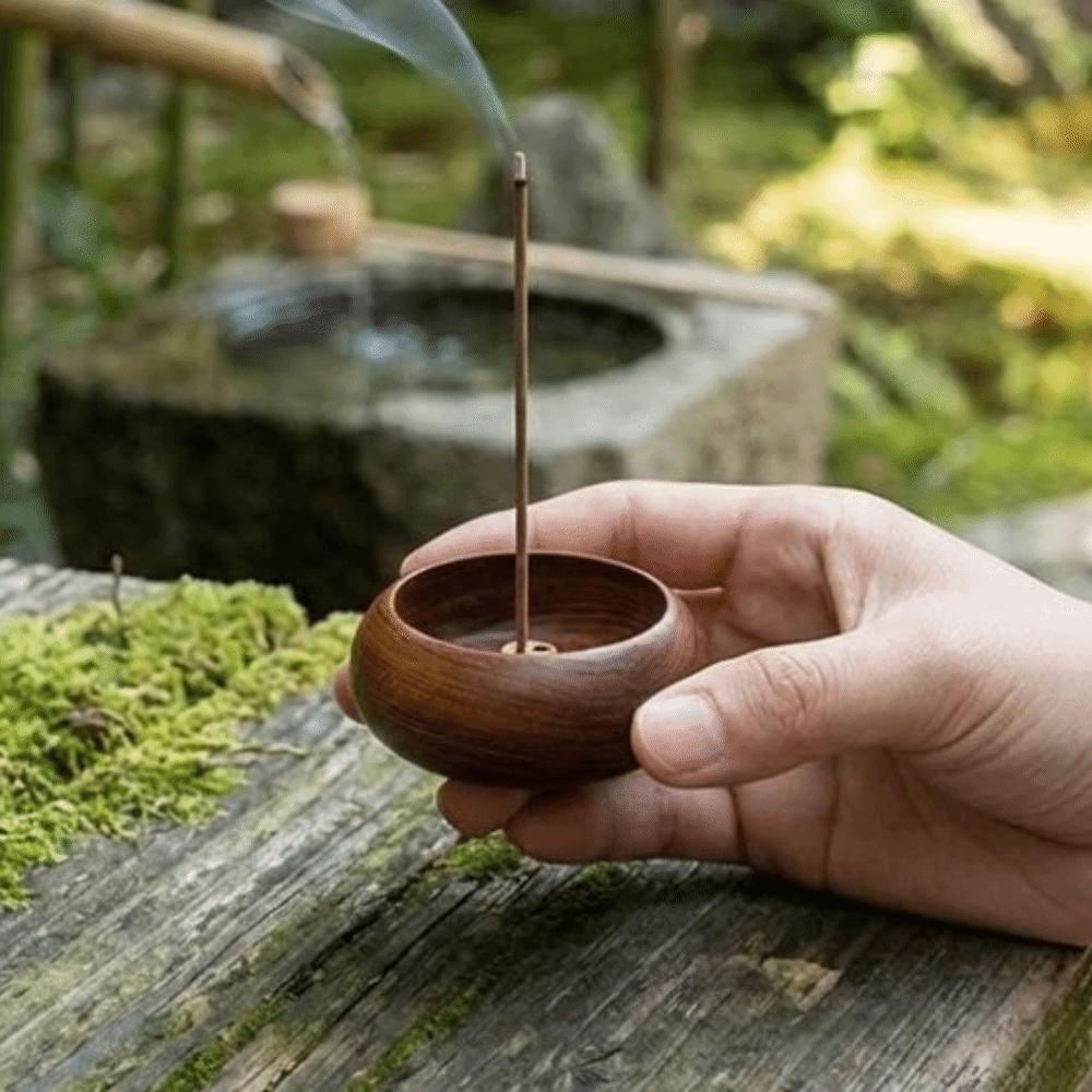 Handcrafted Wooden Incense Holder Solid Wood Stick Holder Eco-Friendly Incense Burner  Tea Room