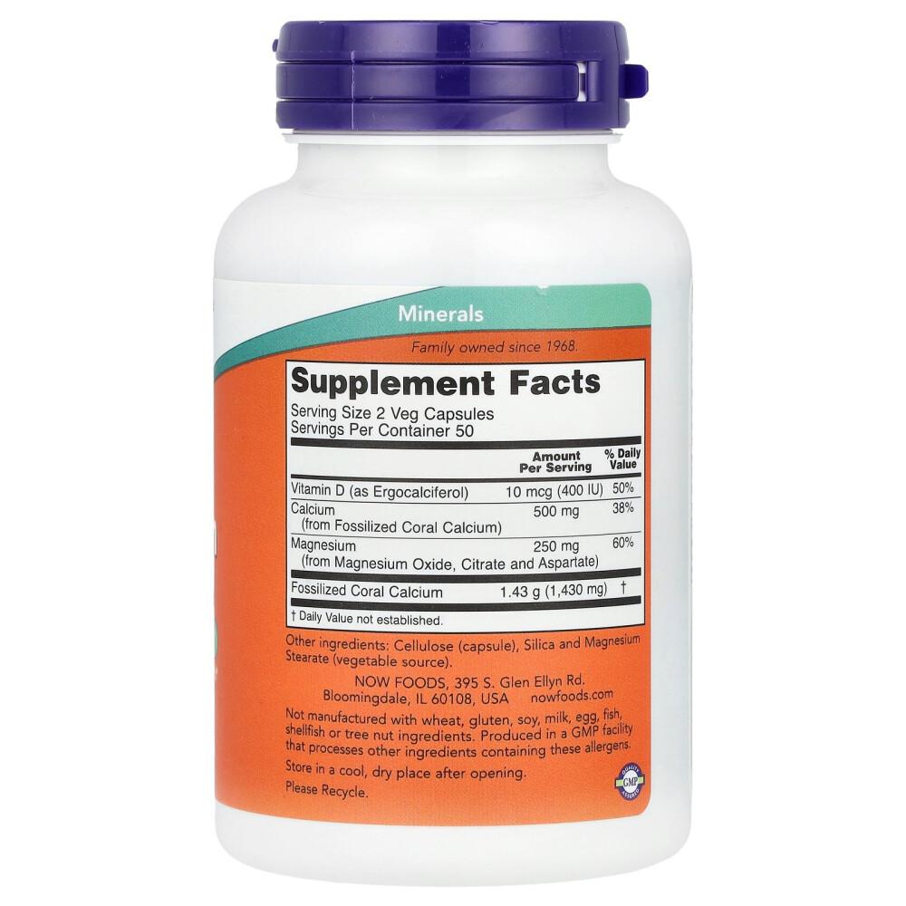 Now Foods Korallenkalzium Plus, 100 pflanzliche Kapseln