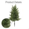 20 Inch Christmas Artificial Tree with Faux Plants PP Material Versatile Decorative Rustic