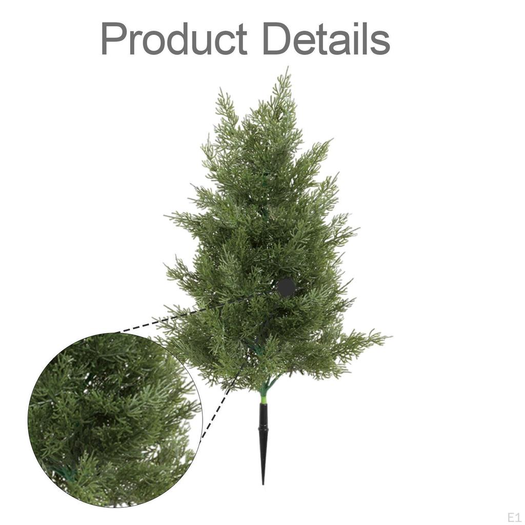 20 Inch Christmas Artificial Tree with Faux Plants PP Material Versatile Decorative Rustic