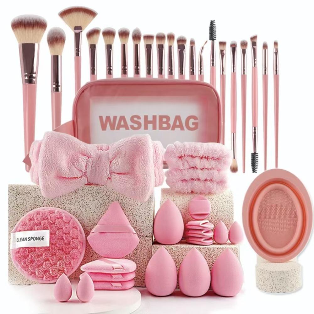 Professional Makeup Brush Set Headband Wristband Makeup Brushes Soft Makeup Tools Kit