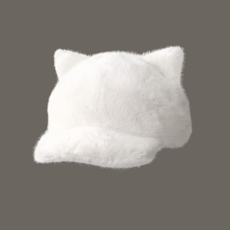 Kitten Baseball Hat for Girls Women Ear Furry Casual Hat for Sports Gym Mountain Camping Hat Outdoor Activity