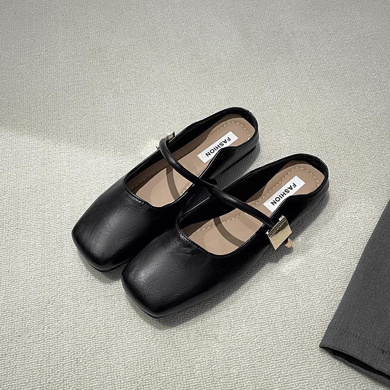 Fashion Summers Women Cover Toe Mules Slippers Fashion Shallow Slip On Slide Ladies Elegant Dress Shoes
