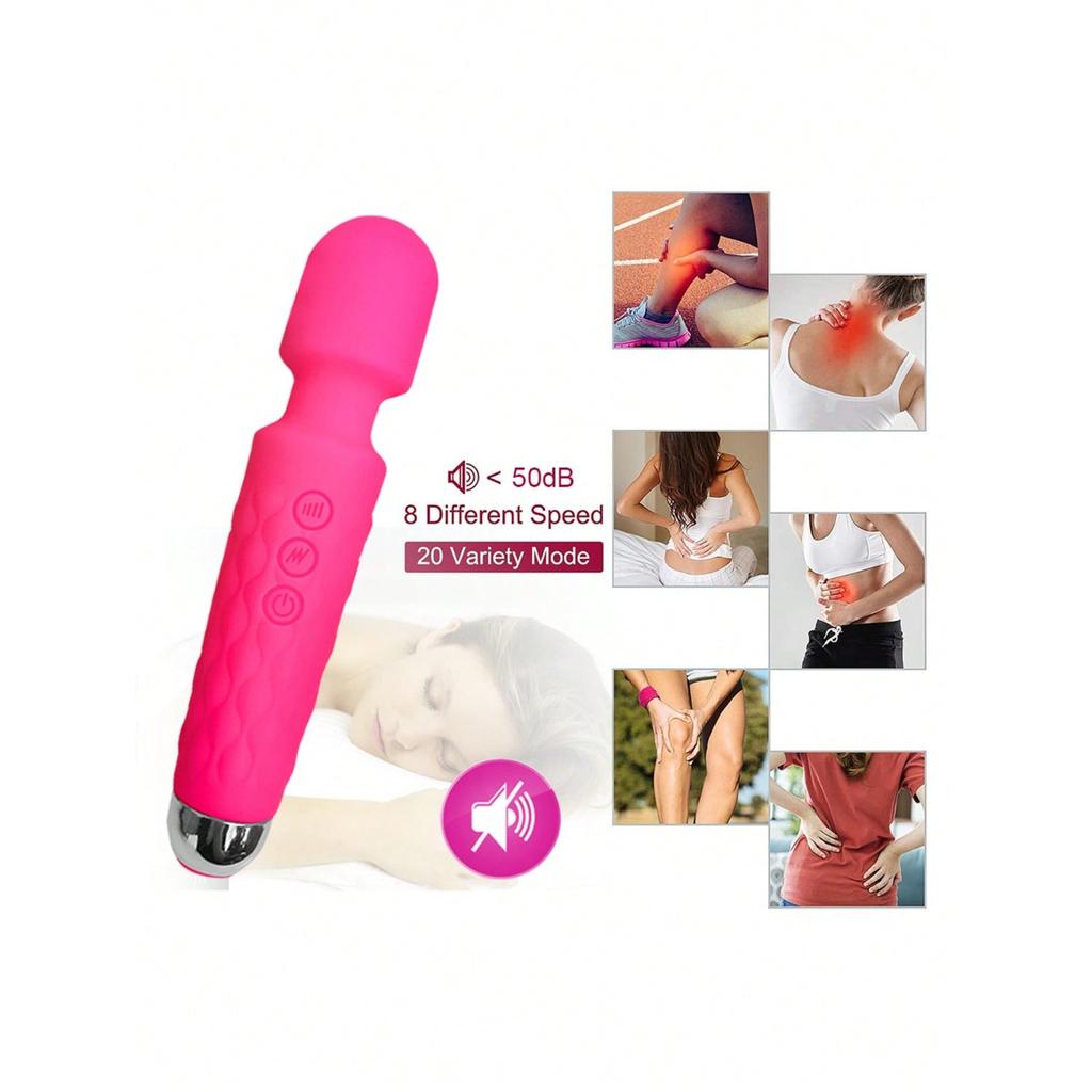 Women's Vibrator Massager, Silent Vibrator Clitoral Stimulator, Neck Back Leg Massager, AV Vibrator, 20 Vibration Modes