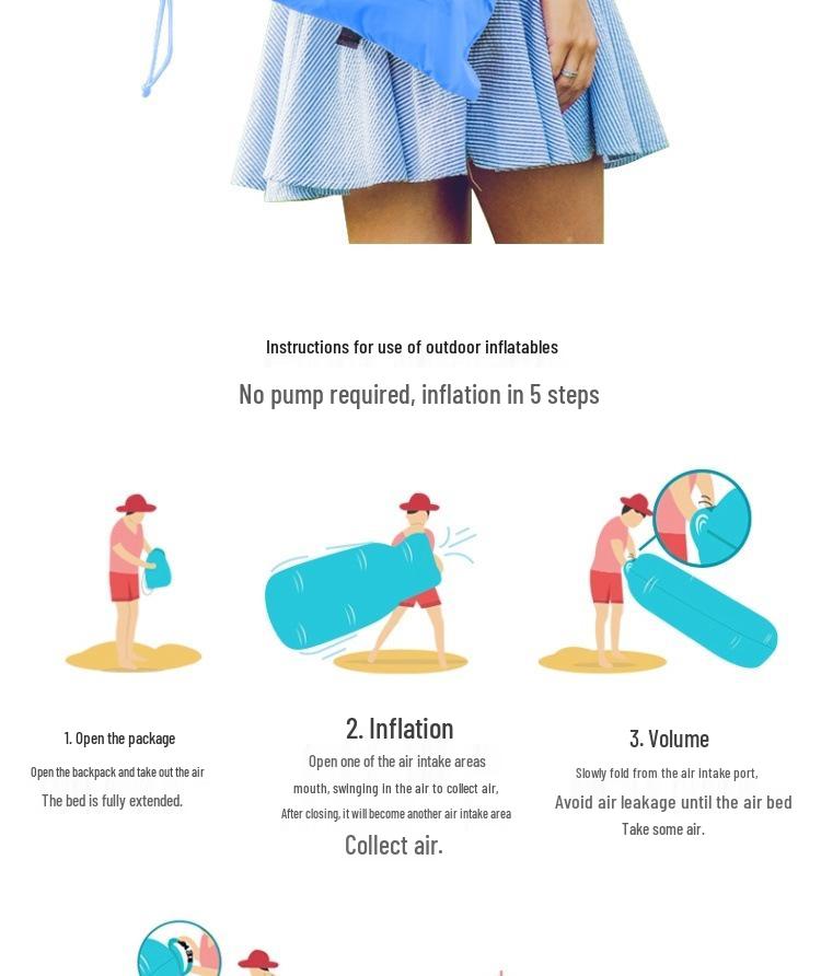 Inflatable Portable Sofa – Comfortable Outdoor Recliner for Camping and Music Festivals, TikTok-Inspired Style