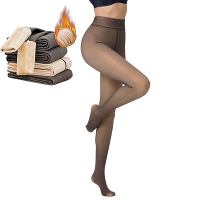 Sahte Yarı Saydam Sıcak Polar Külotlu Çorap -Siyah/Gri/Kahve